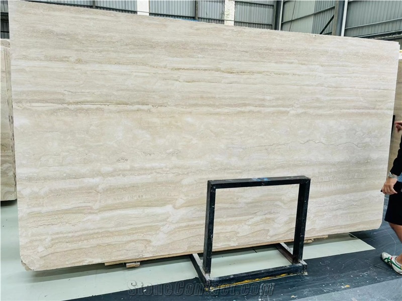 Italy Beige Travertino Romano Slabs