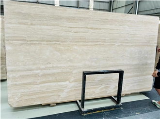 Italy Beige Travertino Romano Slabs