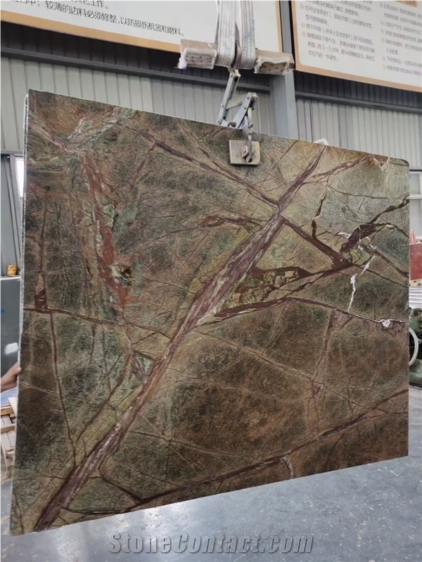 Rainforest Green Marble Slabs