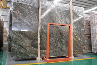 Rainforest Green Marble Slabs