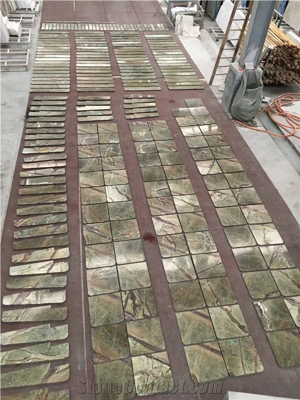 Rainforest Green Marble Slabs