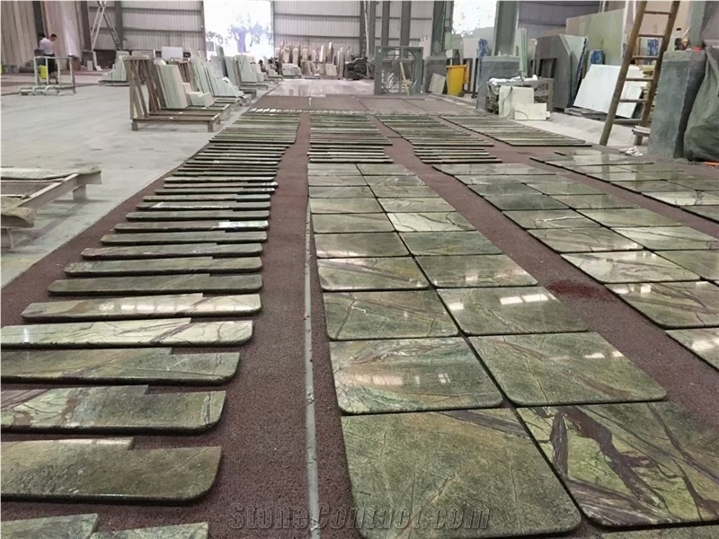 Rainforest Green Marble Slabs