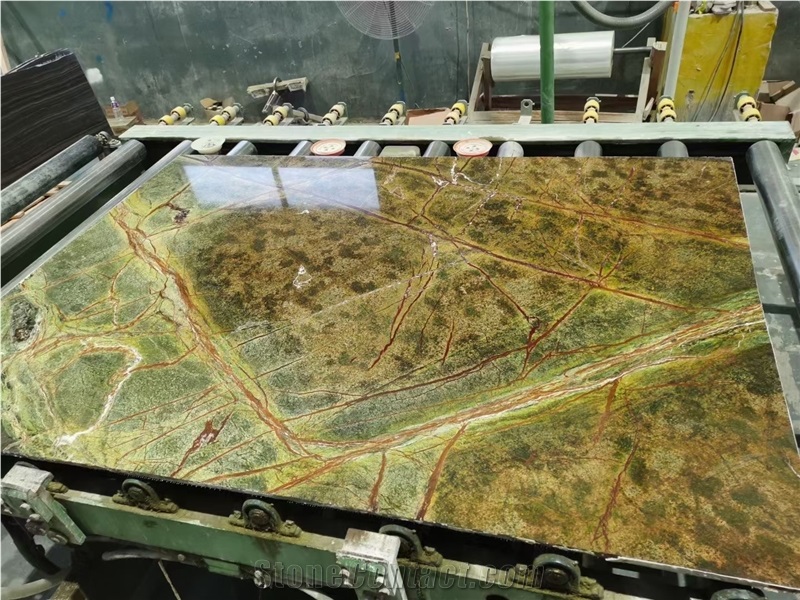 Rainforest Green Marble Slabs