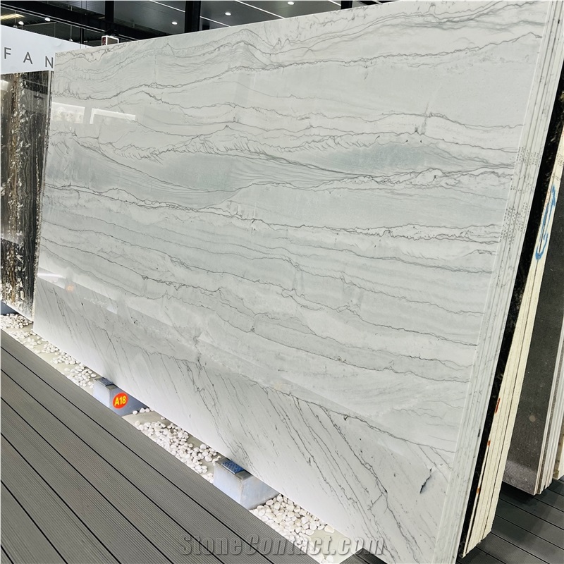 White Santorini Quartzite Slabs