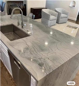 White Santorini Quartzite Slabs