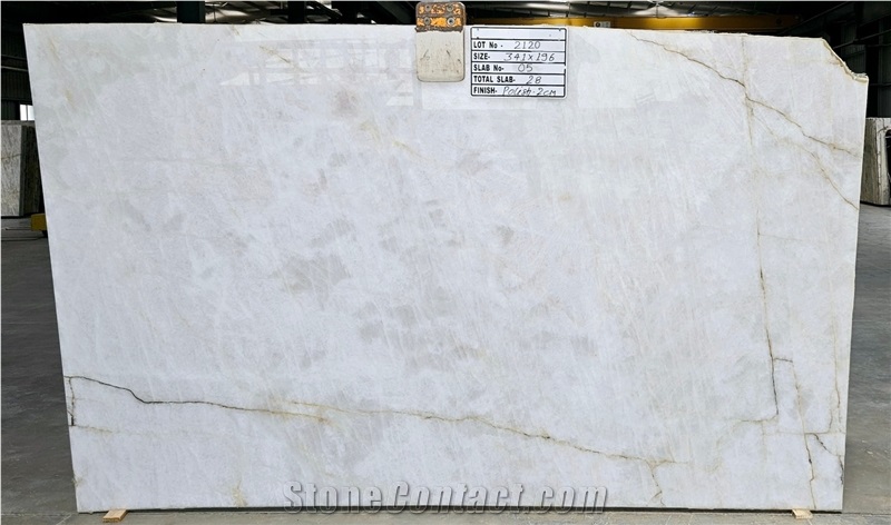 White Cristallo Quartzite  Slabs