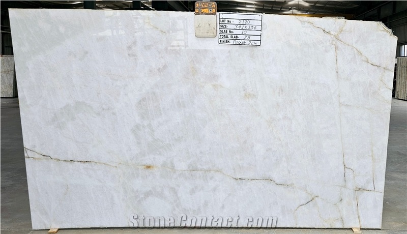 White Cristallo Quartzite  Slabs