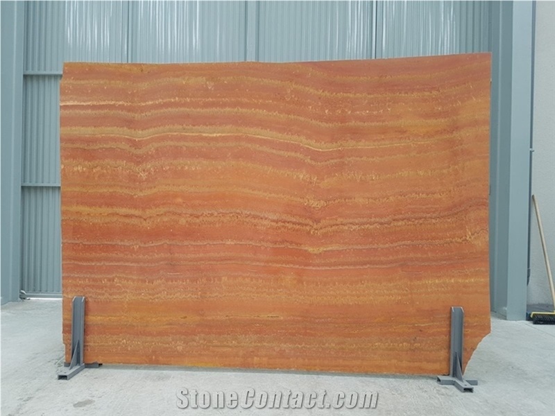 Azarshahr Red Travertine - Rojo Travertino Slabs