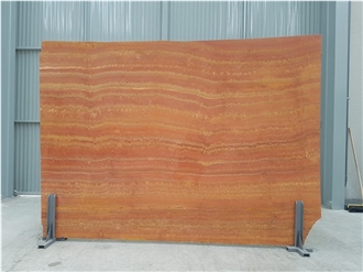 Azarshahr Red Travertine - Rojo Travertino Slabs Azarshahr Red Travertine - Rojo Travertino Slabs