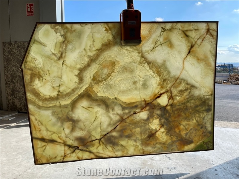 Light Green Onyx Slabs