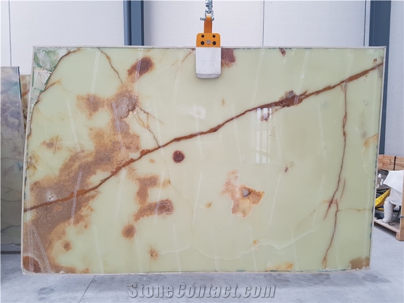 Light Green Onyx Slabs