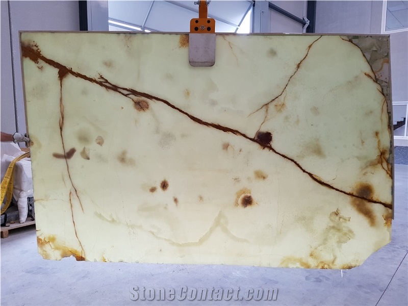 Light Green Onyx Slabs