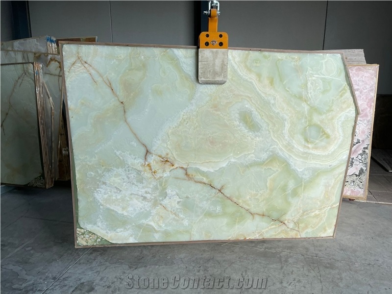 Light Green Onyx Slabs
