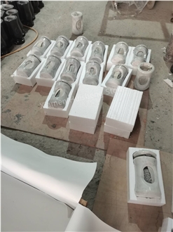 Bianco Carrara Marble  Monumental Candle