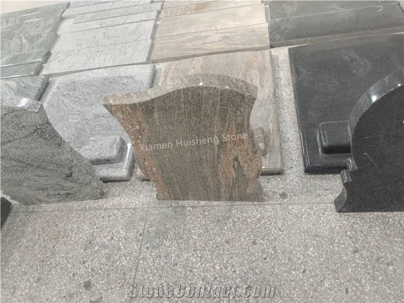 Colombo Juparana Granite Single Tombstone