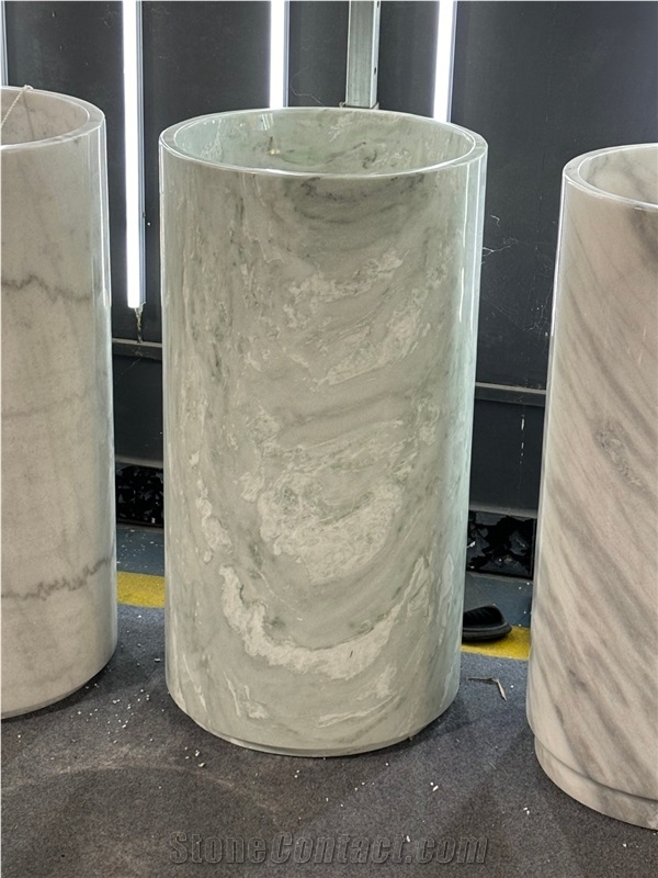 Luxury Stone Jade Green Marble Wash Basins