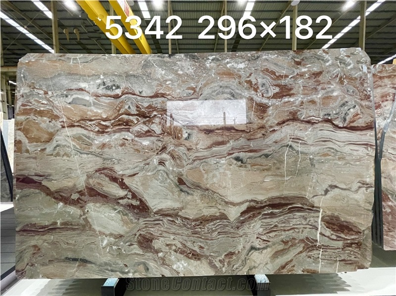 Polished Italy Monica Red Marble Slabs