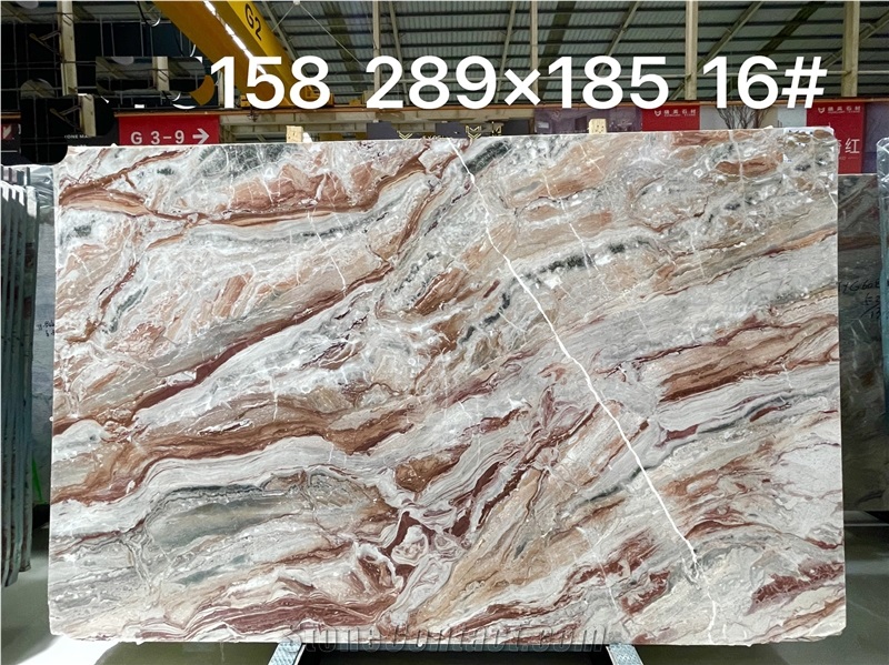 Polished Italy Monica Red Marble Slabs