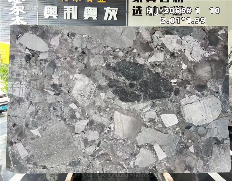 China Ceppo Bianco Marble Slabs For Home Decor