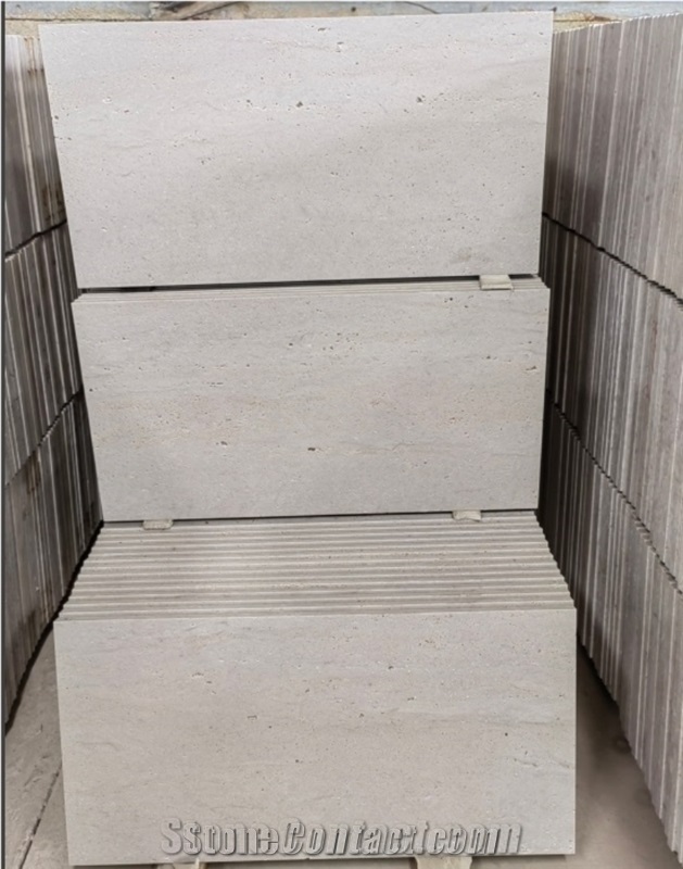 Ivory White Travertine Slabs For Decoration