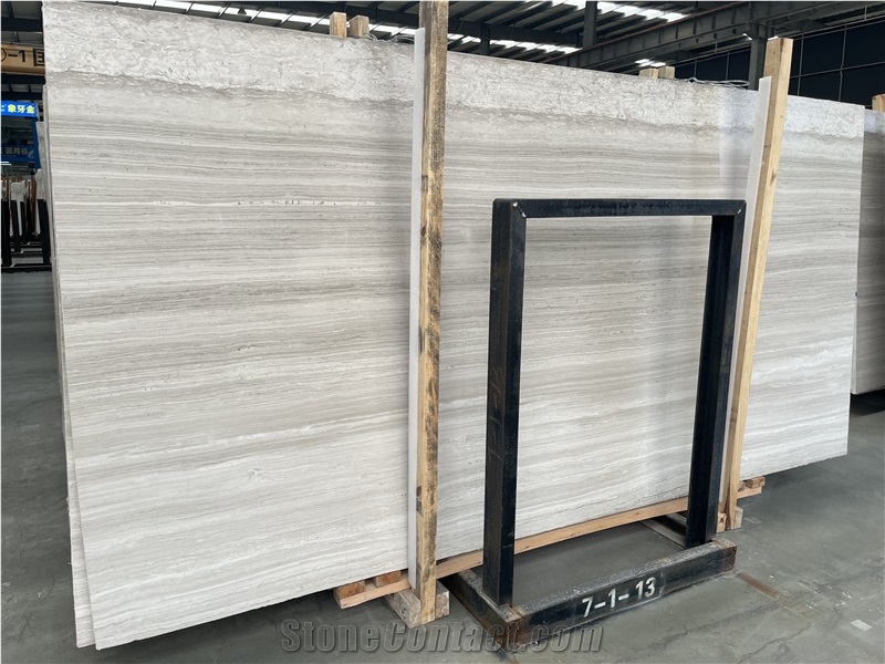 China Wooden White Marble Slabs For Wall Decoration
