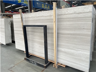 China Wooden White Marble Slabs For Wall Decoration
