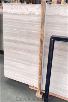 China Wooden White Marble Slabs For Wall Decoration