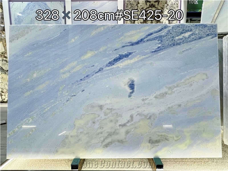 Elegant Fantasy Ocean Blue Marble Slabs