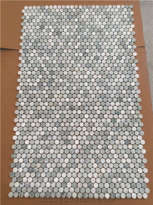 Green Gem Marble Mosaic Tiles For Home Decoration