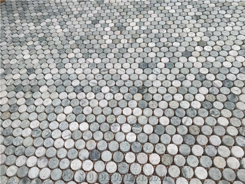 Green Gem Marble Mosaic Tiles For Home Decoration