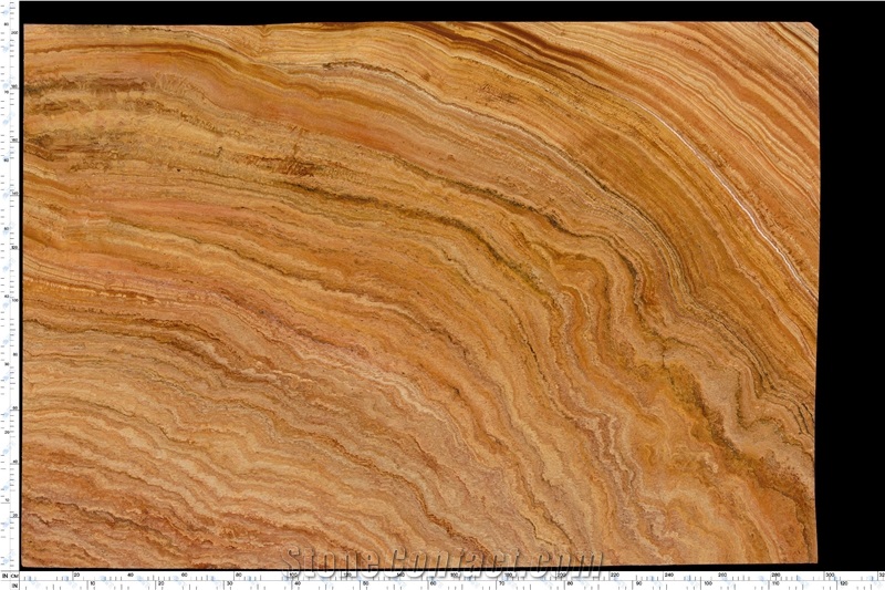 Travertino Amarelo Rainbow Travertine Slabs