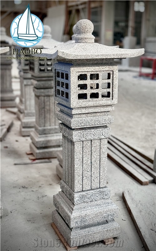 G633 Grey Granite  Asian Style Garden Lantern