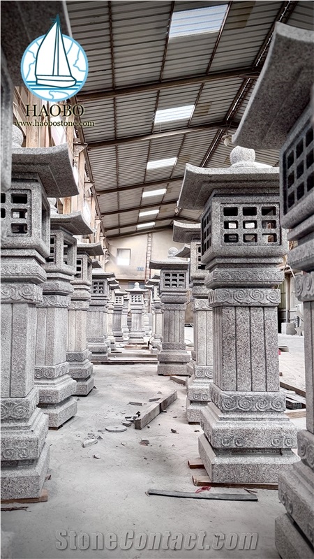 G633 Grey Granite  Asian Style Garden Lantern