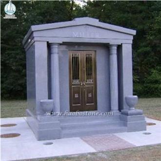 Jet Black And YKD Black Granite Mausoleum Crypts