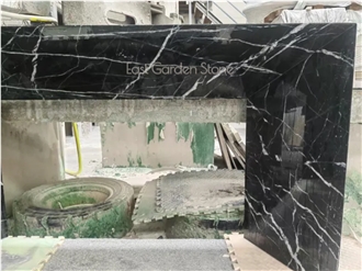 Home Decor Modern Black Marble Console Table