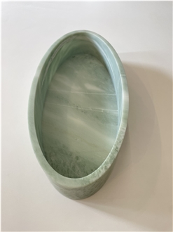 Morden Light Lushan Green Marble Oval Basins