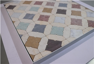 Multicolor Tumbled Marble Pattern Mosaic Tiles