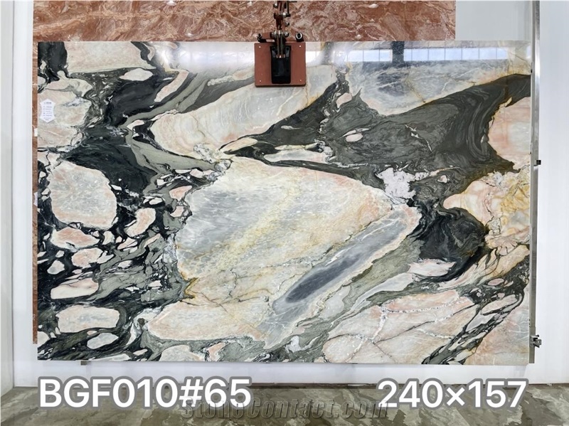 Bulgari Pink Marble Slabs For Decor