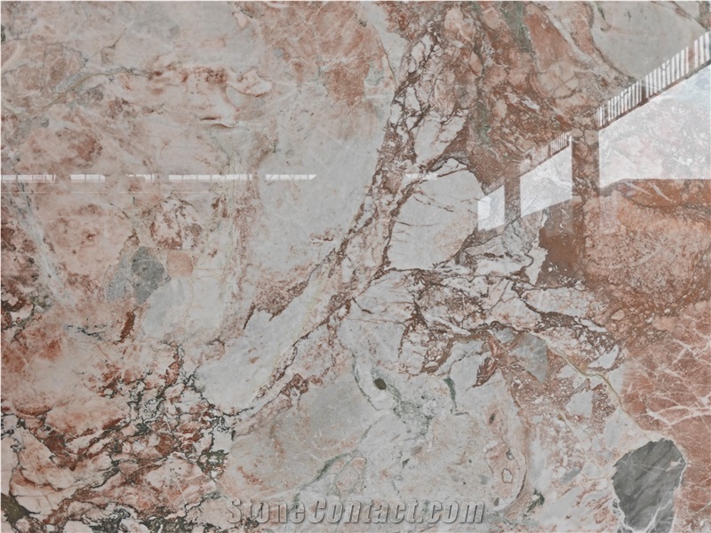 Four Seasons Pink Luxury Marble Slabs For Home Decoration
