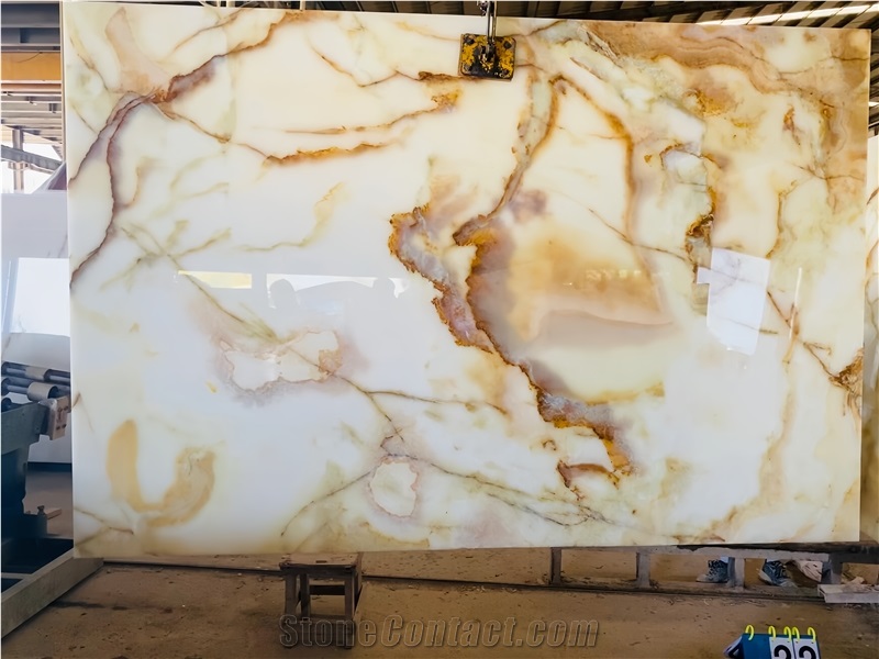 Golden White Onyx Slabs