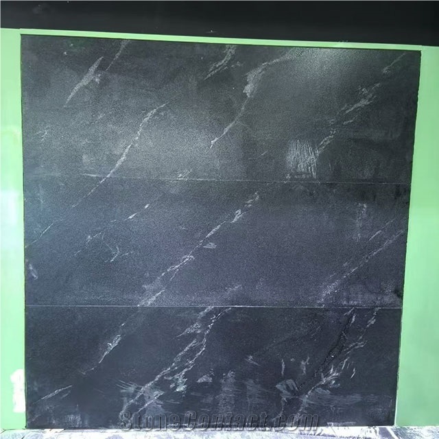 China Black Granite Slabs With White Veins