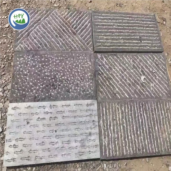 Solid  Sturdy Grooved Bluestone China Blue Stone Tiles