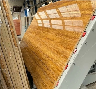Antique Yellow Travertine Slabs Tiles