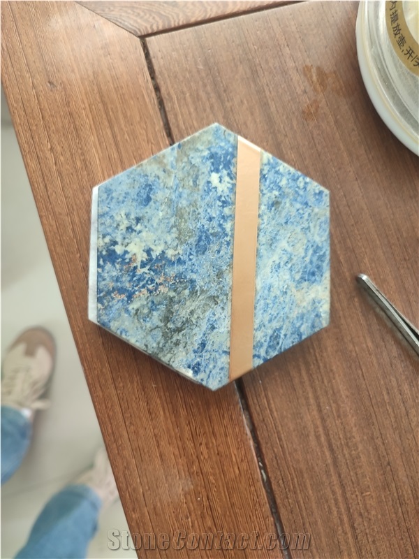 Green Marble Coasters For Cups