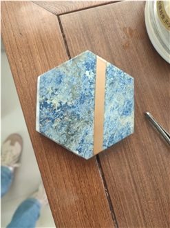 Green Marble Coasters For Cups