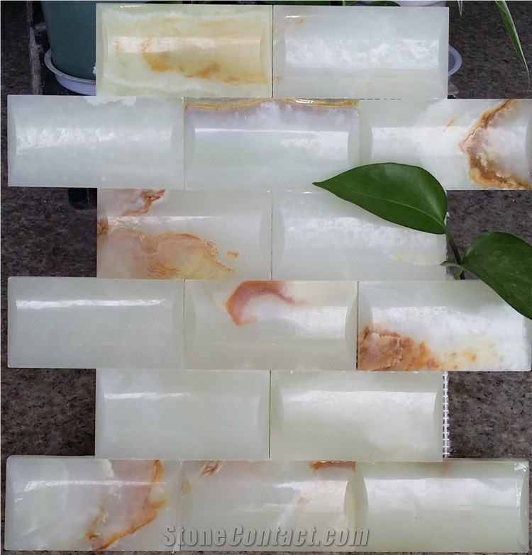 Green Onyx Bricks Mosaic Tiles