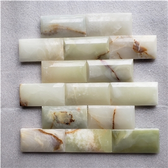 Green Onyx Bricks Mosaic Tiles