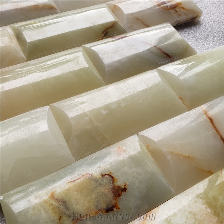 Green Onyx Bricks Mosaic Tiles