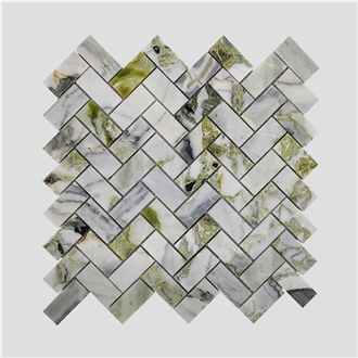 Inner Decoration Marble Chevron Mosaic Tiles