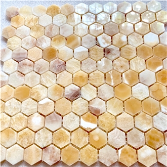 Interior Decoration Honey Onyx Mosaic Tiles